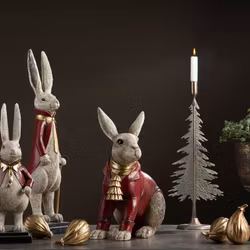 Kanin klädd röd 29x16x40 cm