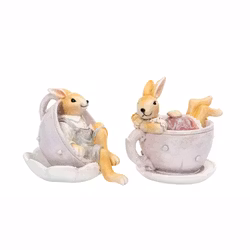 Kaniner i kopp mix 9x7x7 cm 2 pack