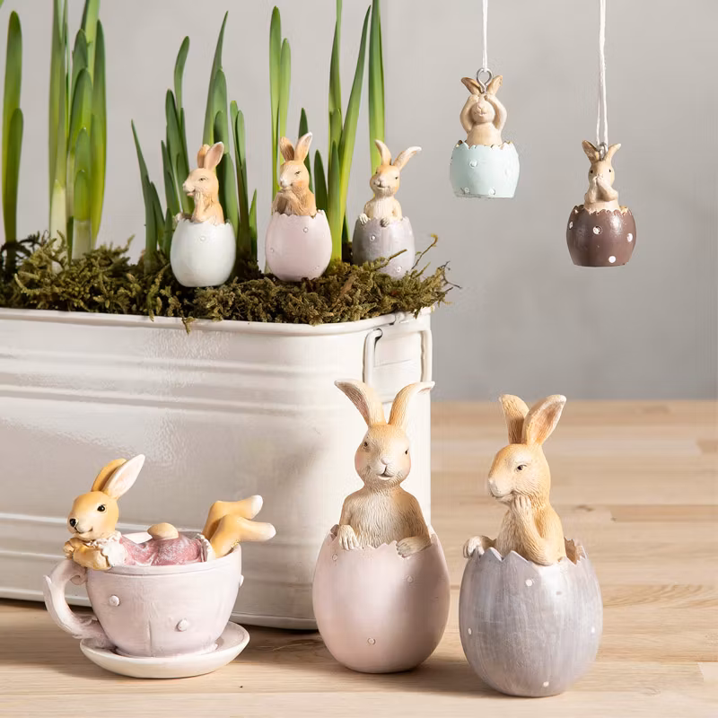 Kaniner i kopp mix 9x7x7 cm 2 pack