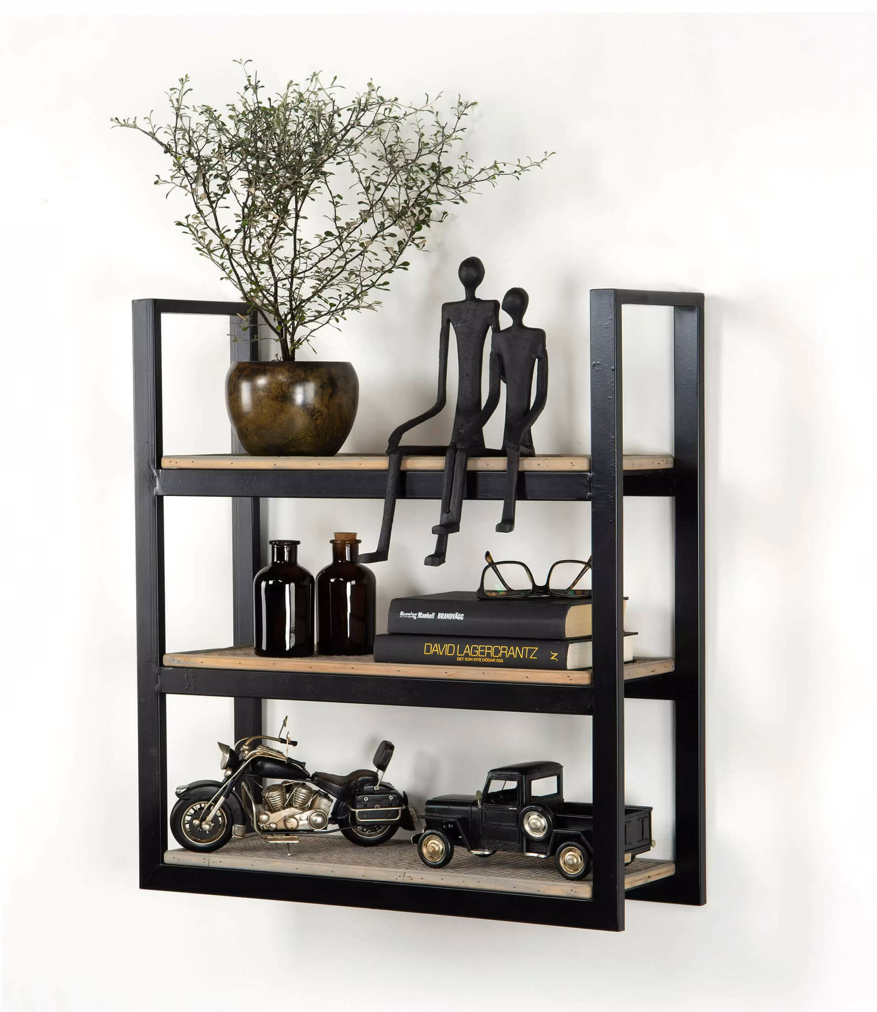 Hylla 3 plan Svart