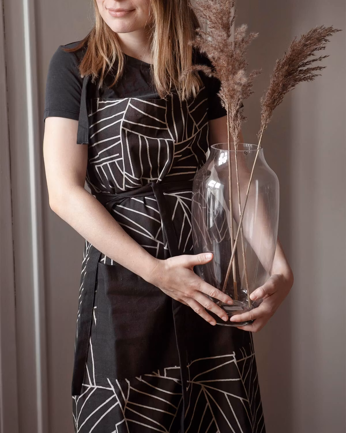 Förkläde Brunneby randig Svart