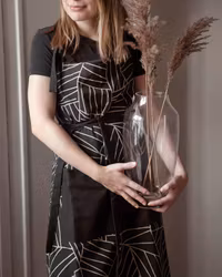 Förkläde Brunneby randig Svart