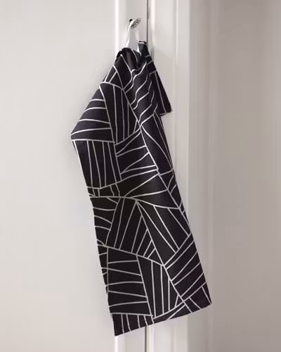 Kökshandduk Brunneby randig Svart