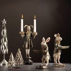 Kaninherre med fat 14x16x28 cm