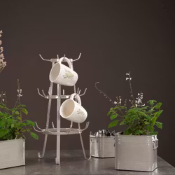 Kruka Kvadrat Emalj Sand