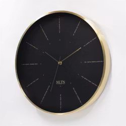 Klocka MLTN - TEXT - Guld/Svart