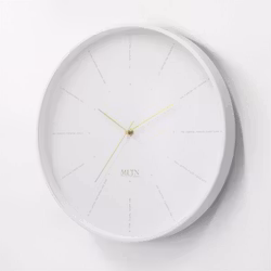 Klocka MLTN - TEXT - Vit/Vit