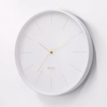 Klocka MLTN - TEXT - Vit/Vit