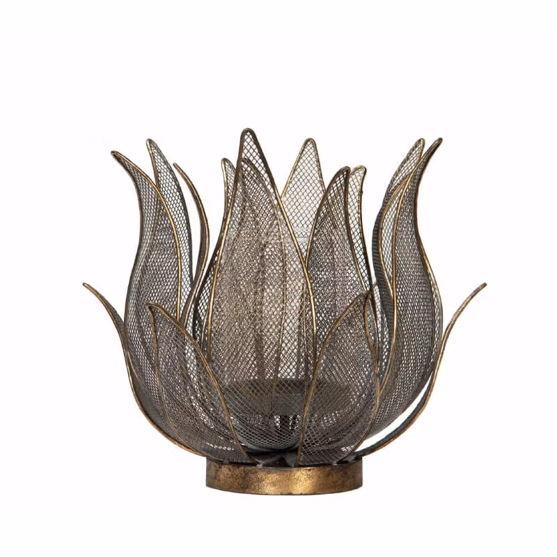 Ljuslykta Grace Antik Mässing