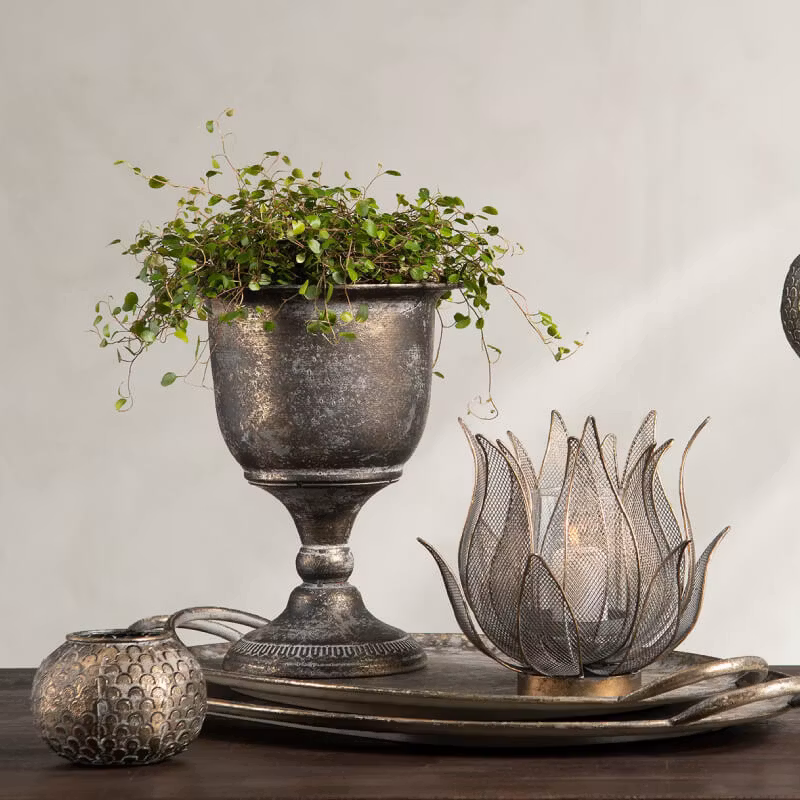 Ljuslykta Grace Antik Mässing