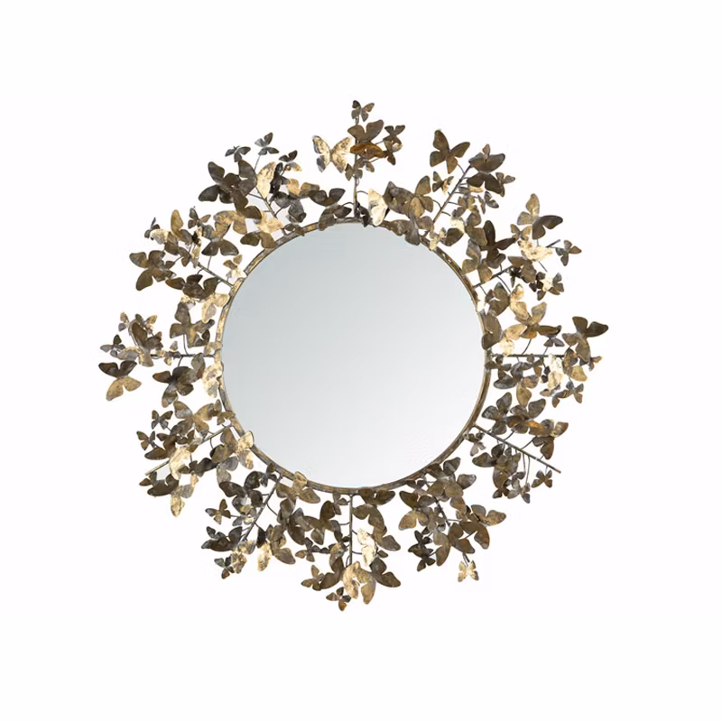 Spegel fjäril guld.brun