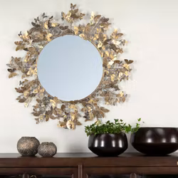 Spegel fjäril guld.brun