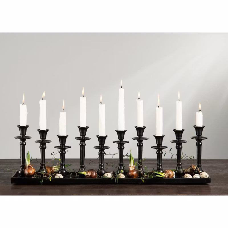 Ljusbricka brun/svart 70x12x20 cm