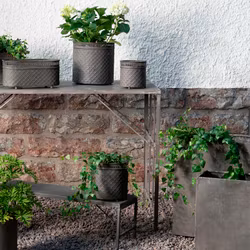 Kruka Rektangel Metall 3 set