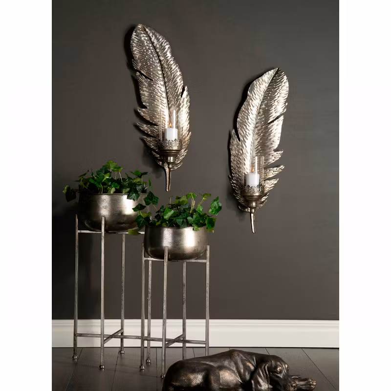 Piedestal Grönska Antik Silver