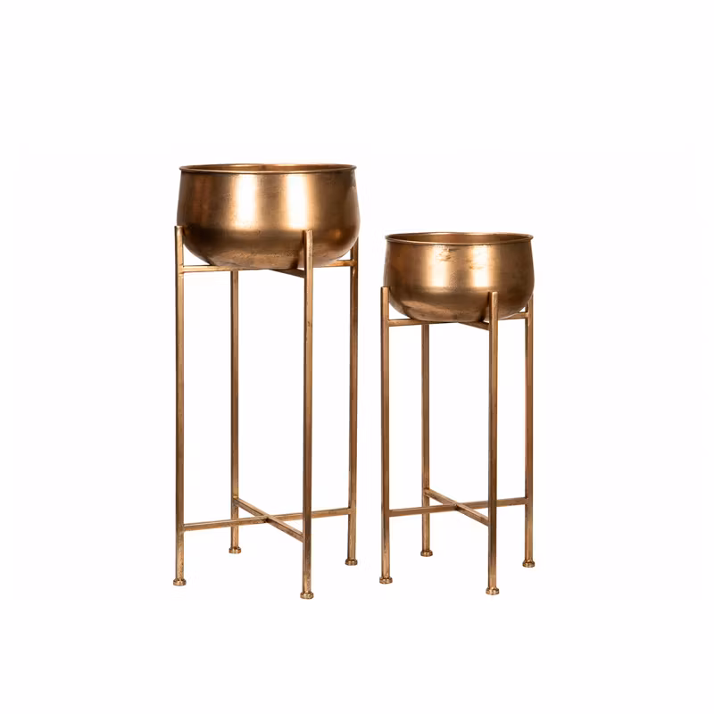 Piedestal Grönska Antik guld brun