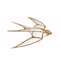 Spegel Svala Guld Poly 39x31x3 cm