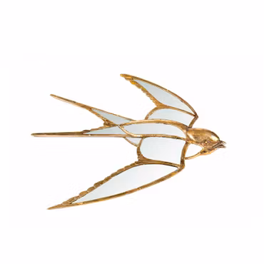 Spegel Svala Guld Poly 39x31x3 cm