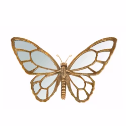 Spegel Fjäril Guld Poly 34x21x6cm