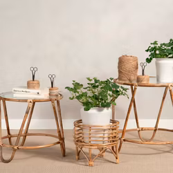 Piedestal Pelargon Bambu Ø31x28 cm