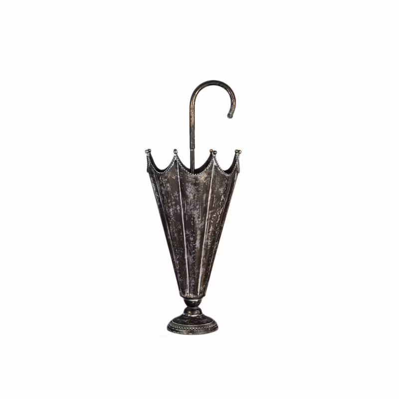 Paraplyställ/Metall guldbrun 31x76 cm