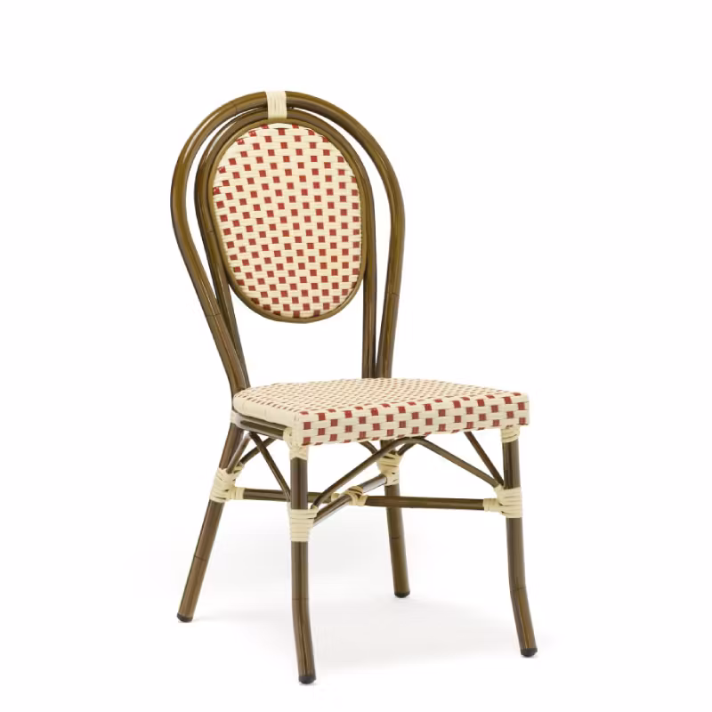 Utomhus stol Paris I creme-vinröd