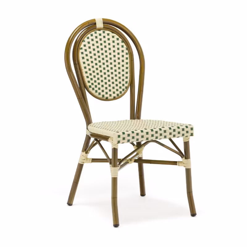 Utomhus stol Paris I creme-grön