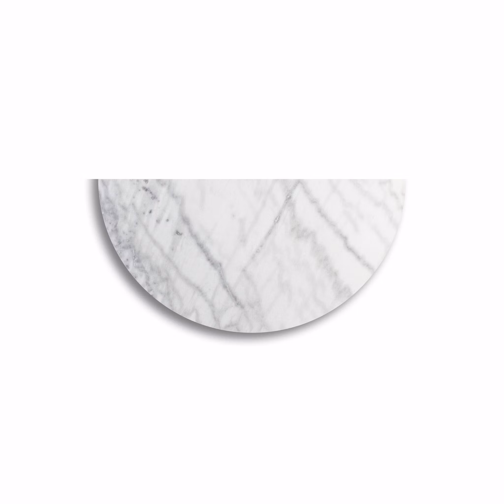 Carrara marmor toppskiva, half moon