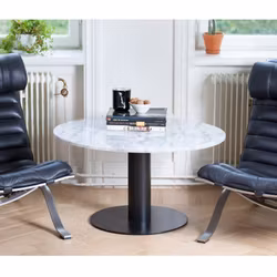 Accent Carrara marmor bordsskiva, rund Ø85 cm