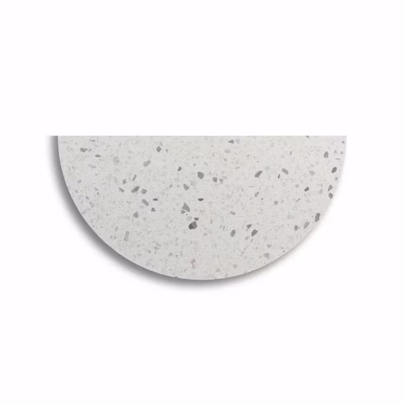 Air Konsolbord, Terrazzo Bianco, Half moon