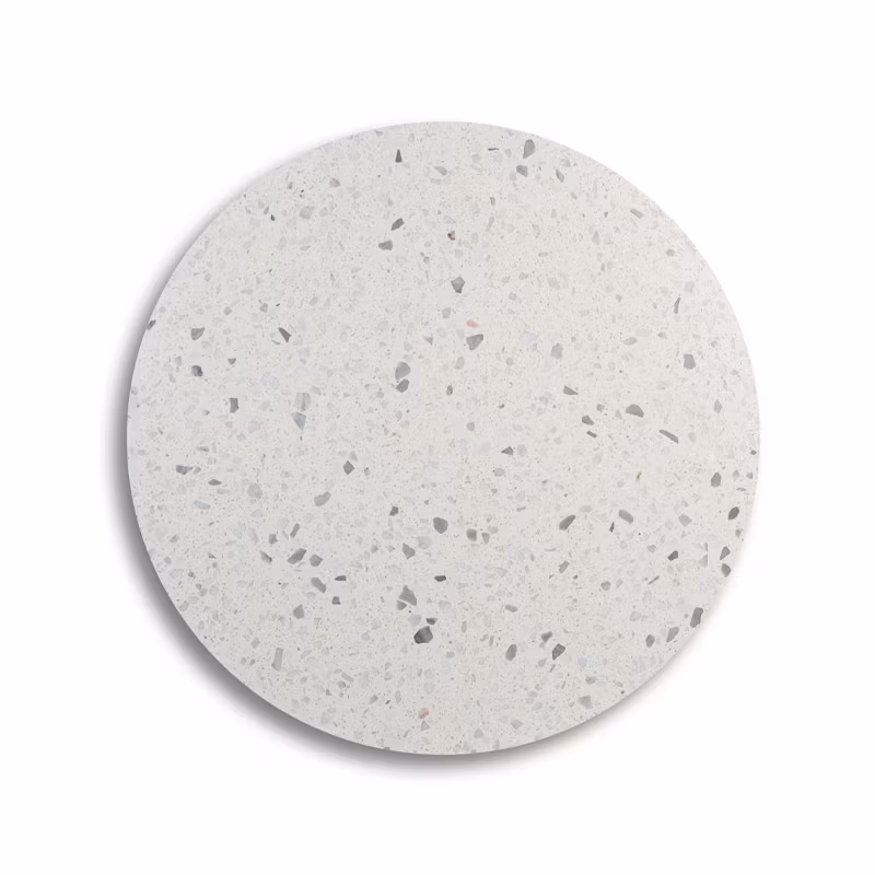 Air bordsskiva, Ø85, Bianco Terrazzo