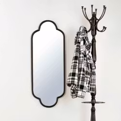 Spegel avlång svart 45x3x111cm