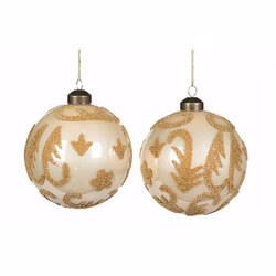 Glaskula Lola Champagne Ø10cm 2-pack