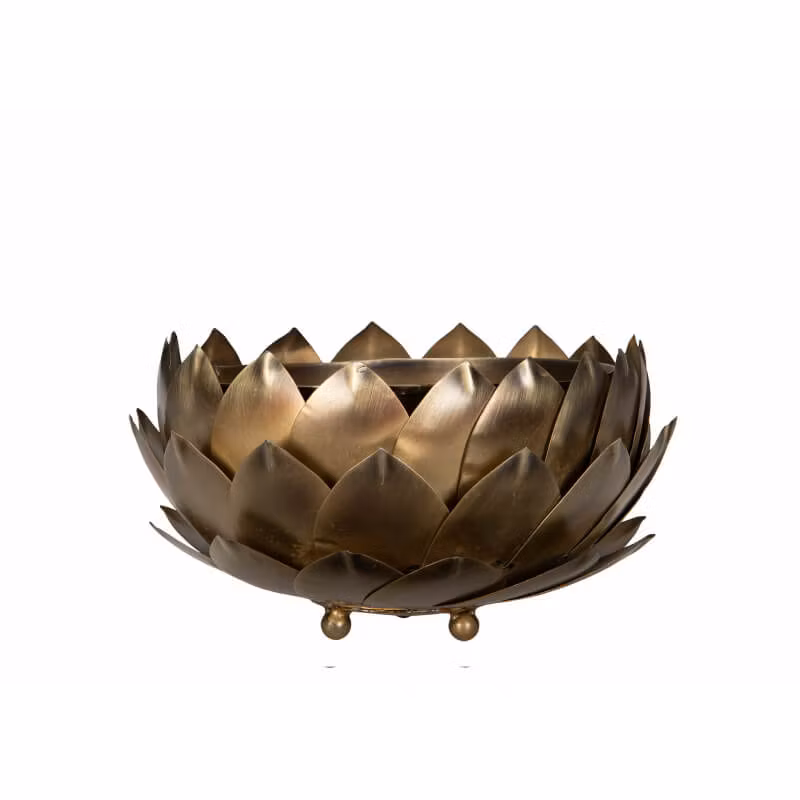 Kruka Kotte Antik Mässing 21x13cm