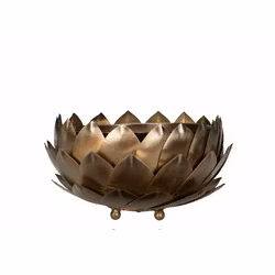 Kruka Kotte Antik Mässing 21x13cm