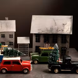 Lastbil Gran svart metall