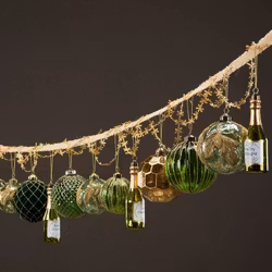 Julgranskula glaskula Mystic GrönGuld 10 cm