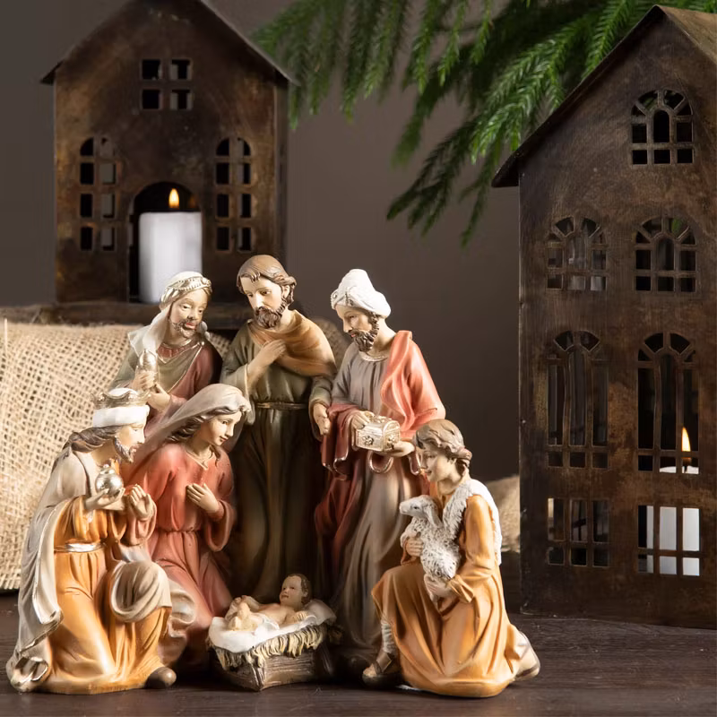 Julkrubba färg poly 23x12x19,5 cm