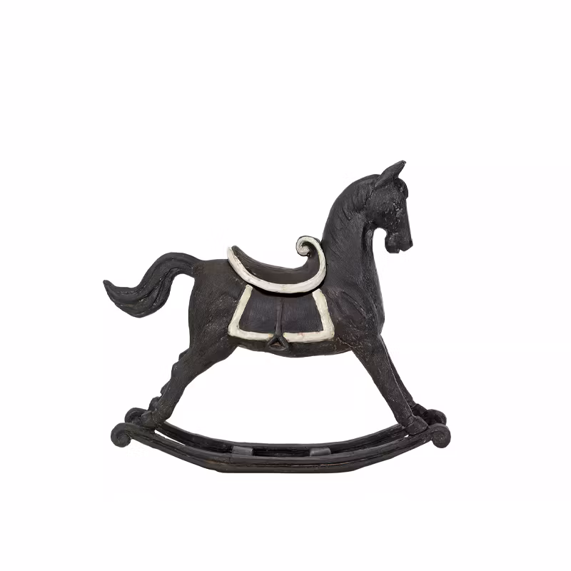 Gunghäst Troja skrin svart 36x10x30 cm