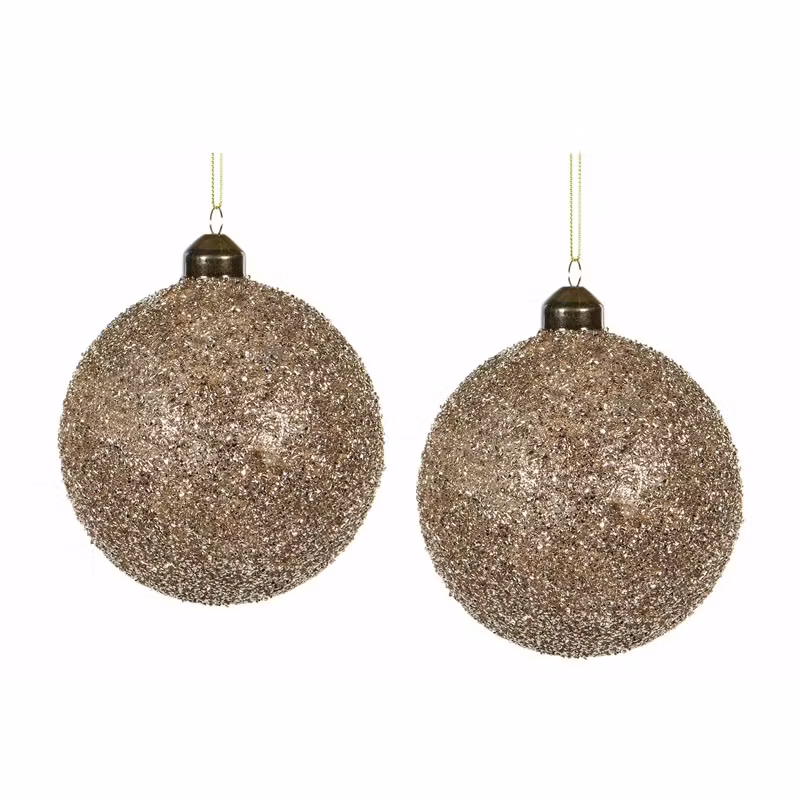 Glaskula Tindra guld Ø10 cm