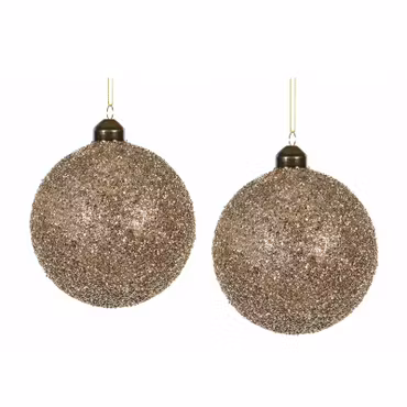 Glaskula Tindra guld Ø10 cm