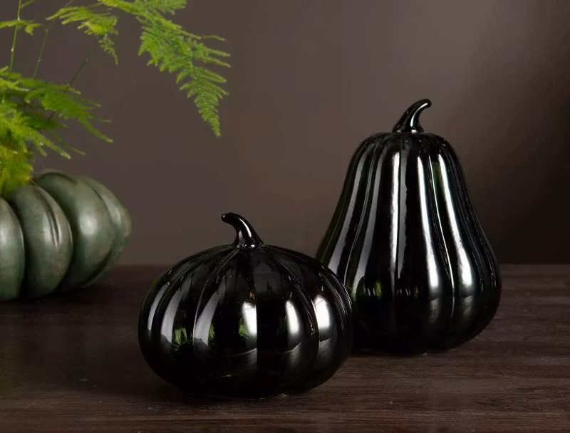 Pumpa Glas Rund Grön