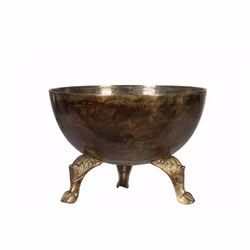 Iskylare Skål bränd mässing 38x27cm