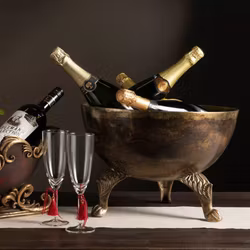 Iskylare Skål bränd mässing 38x27cm