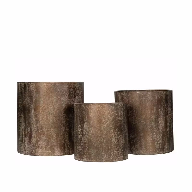 Kruka Rak metall grön Ø33,5x35cm S/3