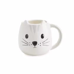 Mugg i keramik Kitty, Vit