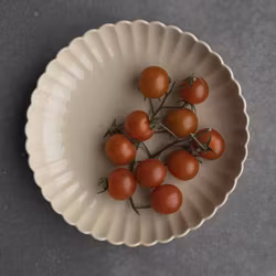 Djup tallrik Flora Beige