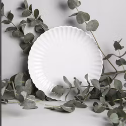 Assiett FLORA Vit 20 cm