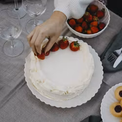 Tallrik Flora Vit 25 cm