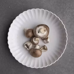 Djup tallrik Flora vit